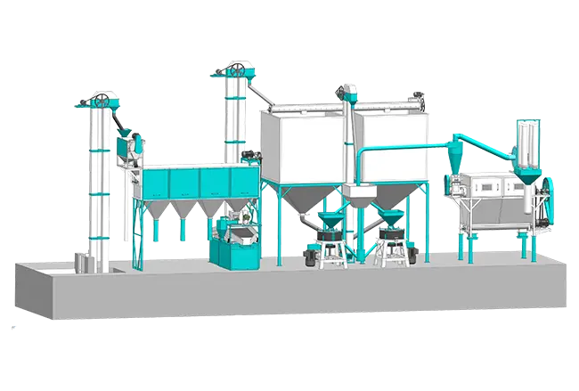 Automatic Flour Mill Plant (1200Kg Cleaning 500Kg Milling and 500Kg Atta Centrifugal)