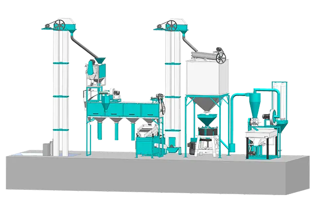 MIni Chakki Atta Plant ( 800Kg Cleaning, 200Kg Milling and Atta Grdder)