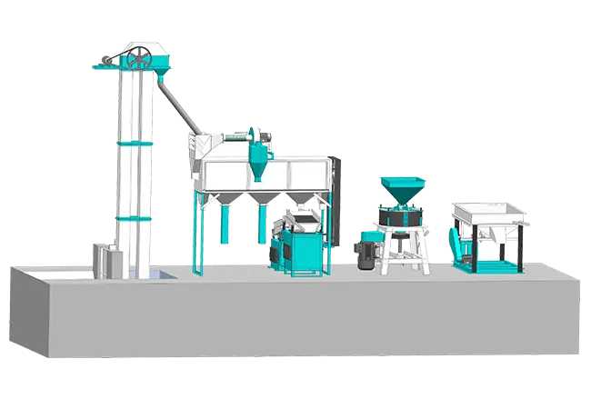 Semi - Automatic Atta Chakki Plant (500Kg Cleaning, 24 Inch Chakki and Atta Grader)